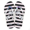 AH-9P067 Chanclas de PE con estampado de flamencos y rayas elegantes para mujer