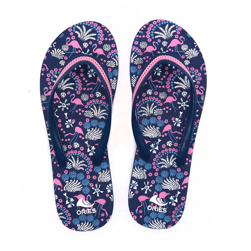 AH-20P005 motif floral coloré femmes été plage sandale décontractée pantoufles tongs
