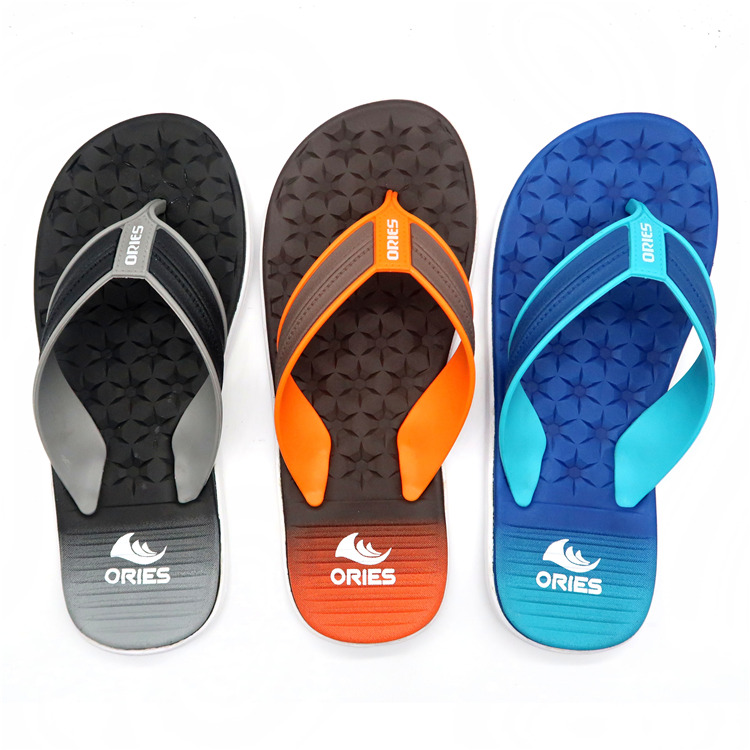 AH-9E058 Semelle d'impression anti-dérapante confortable large bande EVA pantoufles de plage