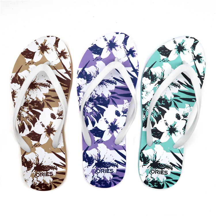Zapatillas de playa de PE con estampado multicolor AH-9P055 para mujer