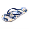 AH-9P028 Bonitas zapatillas de playa de PE con correa en V con estampado de flores para mujer