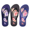 AH-9E126 Impression de fleurs PVC Homme supérieur EVA Beach Flip Flops
