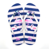 AH-9P067 Chanclas de PE con estampado de flamencos y rayas elegantes para mujer