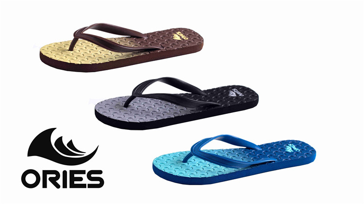 AH-9P018 Zapatillas de playa de PE con correa en V de color degradado de nuevo diseño para mujer