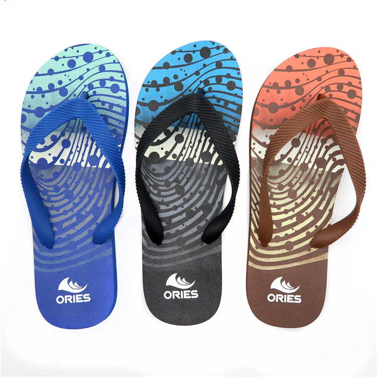 AH-9P041 Diseño de impresión creativa Venta al por mayor V Correa PE Zapatillas de playa