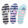 AH-9P067 Chanclas de PE con estampado de flamencos y rayas elegantes para mujer