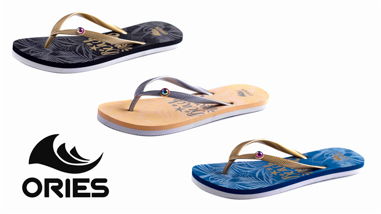 Chanclas de EVA para mujer al por mayor con suela estampada AH-9E100 para fiesta en la playa
