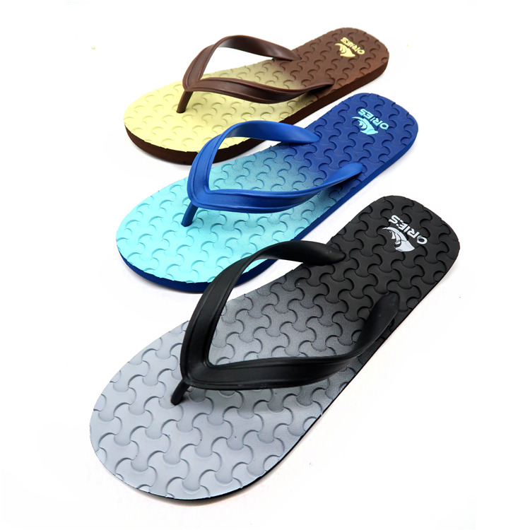 AH-9P018 Zapatillas de playa de PE con correa en V de color degradado de nuevo diseño para mujer
