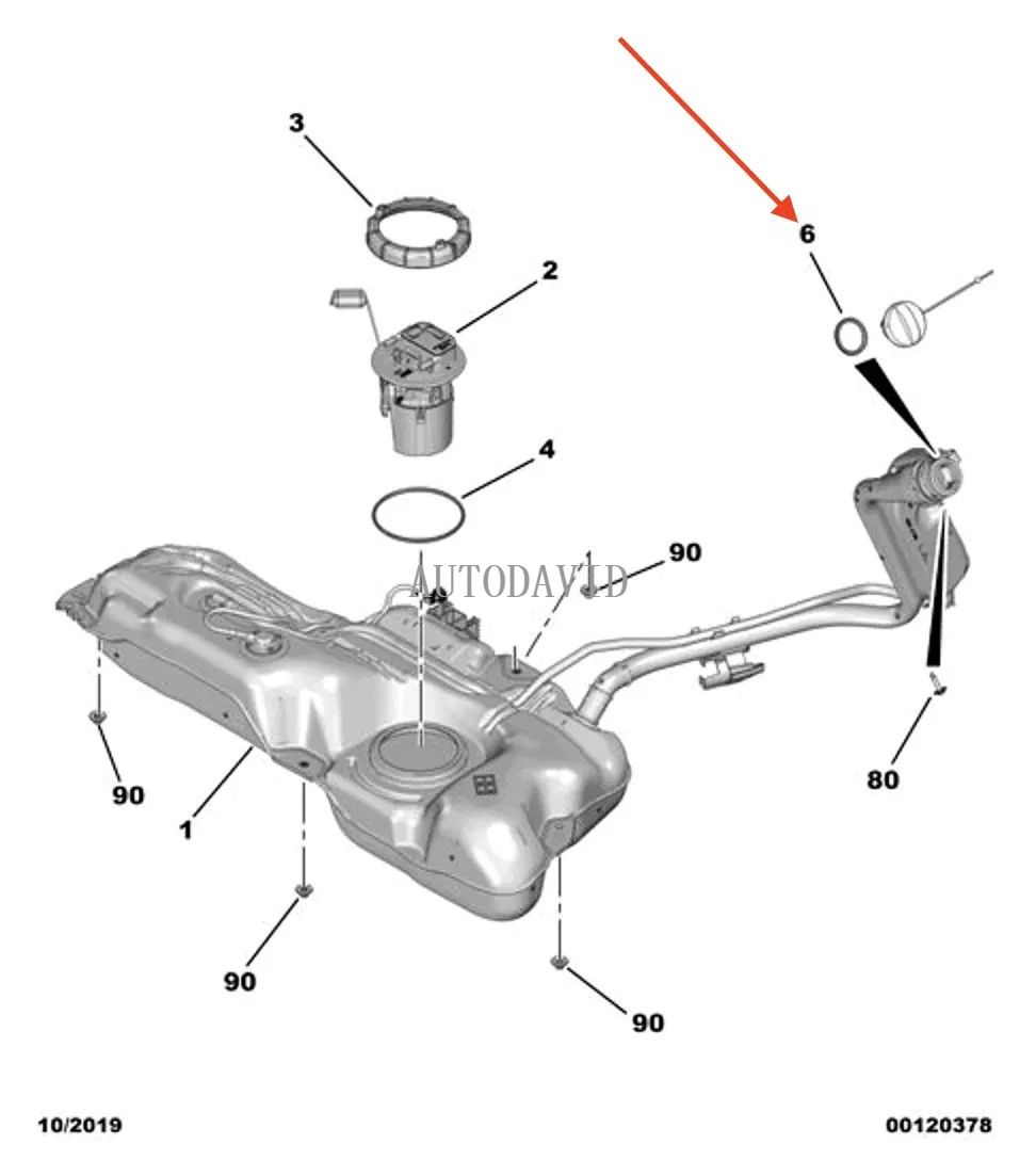 حشية مشعب السحب لبيجو 2008 II OEM: 9810029480 HS01-013-022