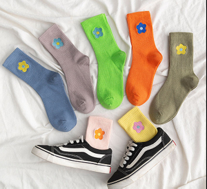 women stocking popular autumn and winter Korea lovely INS cotton assorted color stockings socks