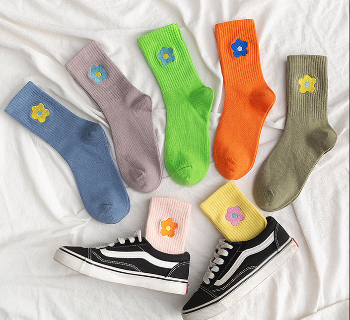 women stocking popular autumn and winter Korea lovely INS cotton assorted color stockings socks