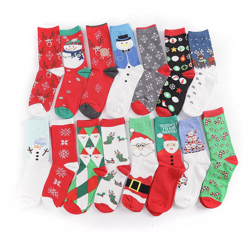 Christmas Stocking Men Custom Print Socks Christmas Tube Socks for Women