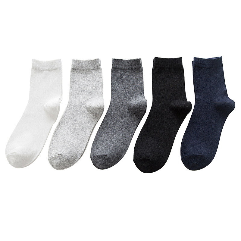 New cotton comfortable spring and summer ankle socks plain casual pure color men socks