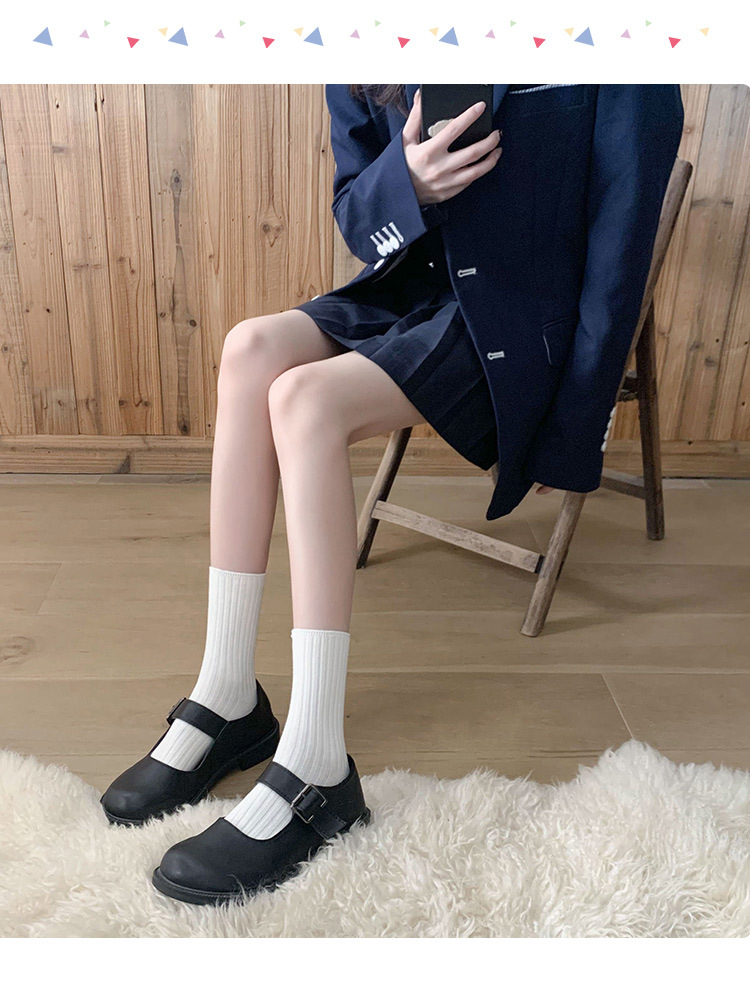 Summer thin medium hose socks for women INS street fashion high elastic breathable cotton socks