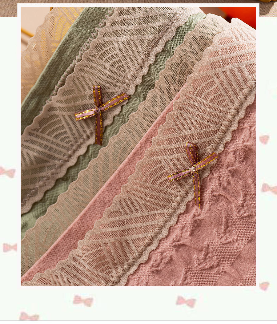 Custom High Quality Colorful 95% Cotton 5% Spandex with Lace Sexy Fancy Woman Underwear