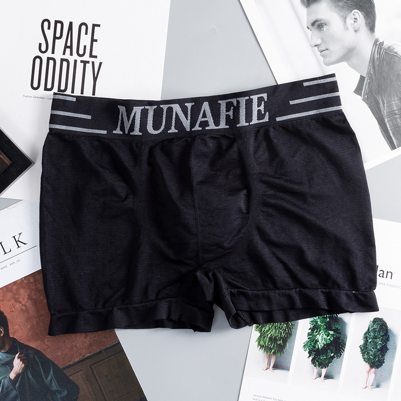 Men's Printed Letter Underpants Nylon Fashion Seamless mid rise custom logo Boxer Briefs Good Elasticity Underwear