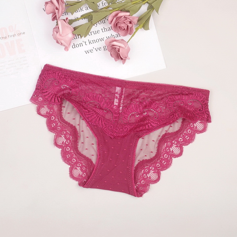 Wholesale Comfortable Soft Lace Cotton Panties Women's Transparent Ladies Lingerie Underwear