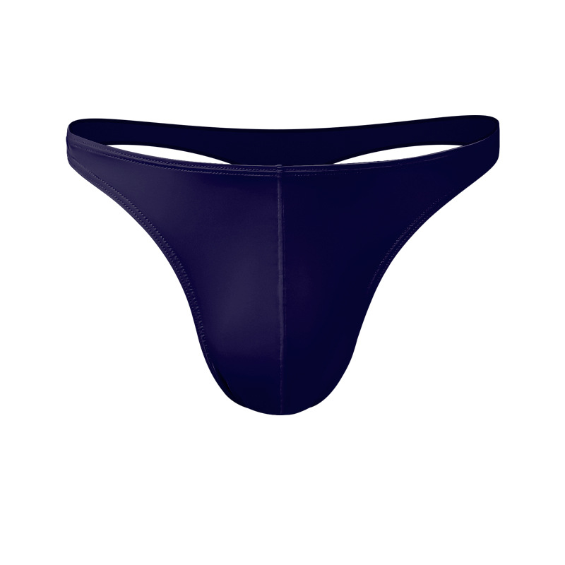 Custom Logo men's briefs polyester boxer Ice silk sexy T-triangle low waist loose boxer briefs plus size mens bikini briefs