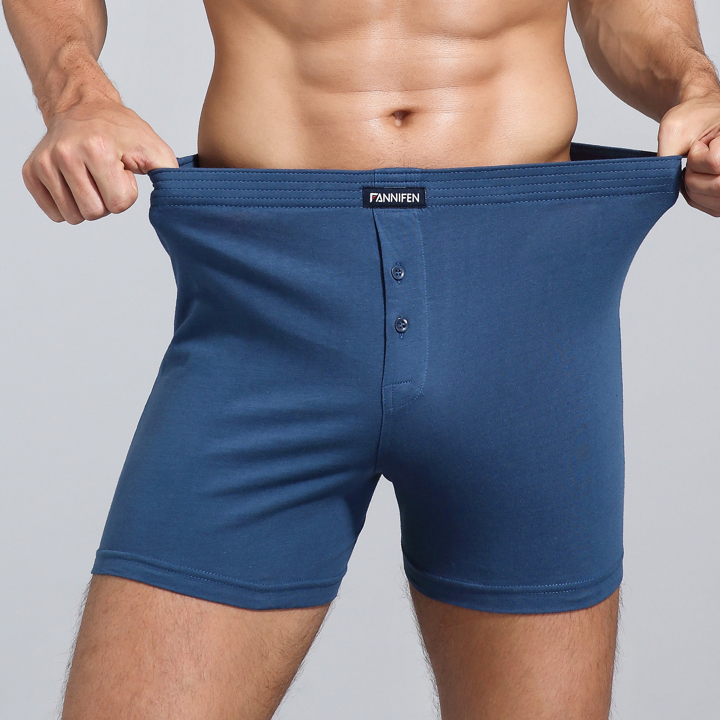 Factory New Custom Gym Sports Long-leg Boxer Shorts Mens Cotton Underwear Own Logo