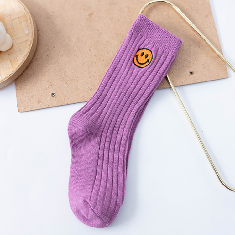 New Arrival Smile Pattern Baby Socks for Girls Socks Sustainable Spring Breathable Casual Sweat