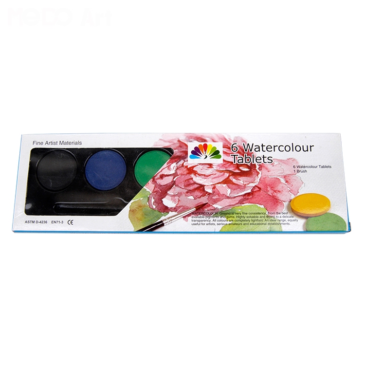 Colored Box Watercolour Tablets Set