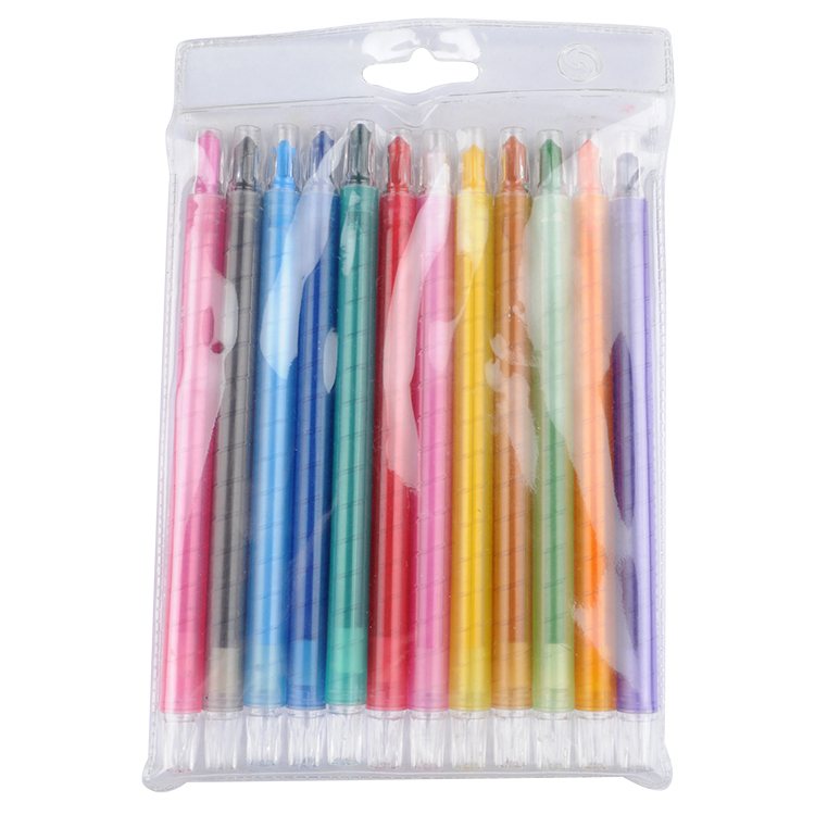 Plastic Barrel Jumbo Twistable Crayon Set of 12