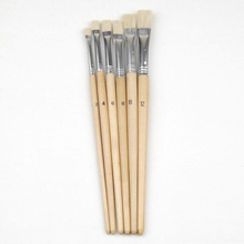 6pcs Short Handle Bristle Brush Acrylic Paint Brushes