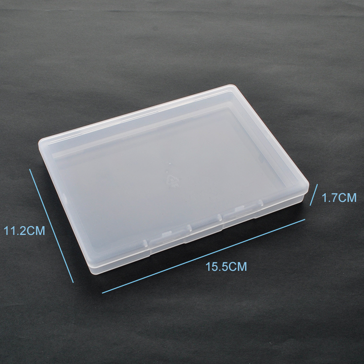 Flat Empty Plastic Organizer Box 15.5x11.2x1.7cm