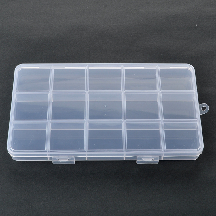 15 Grids Plastic Organizer Box 17.4x9.8x1.7cm