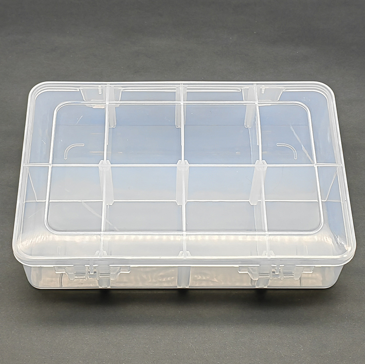 8 Grid Plastic Organizer Box 18.5x12.4x4.1cm