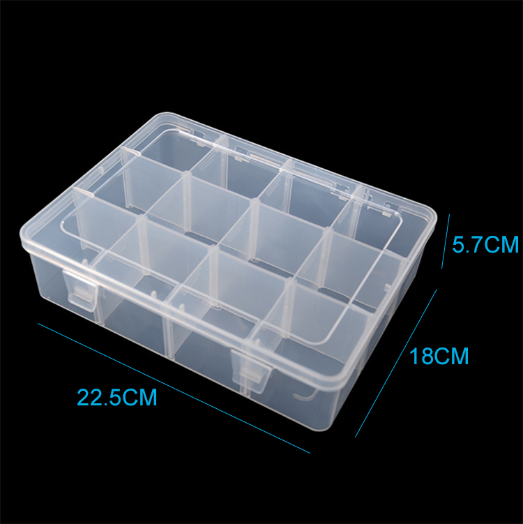 12 Grid Plastic Organizer Box 22.7x18x5.9cm
