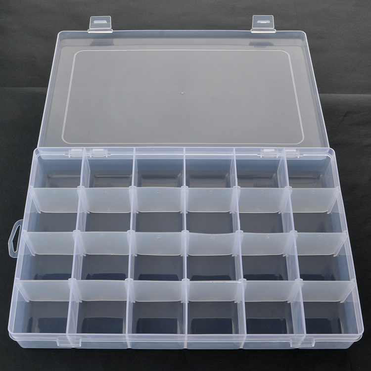 24 Grid Plastic Organizer Box 27.4x17.7x4.5cm