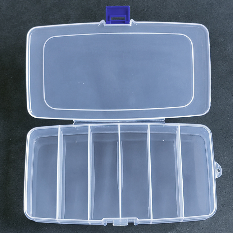 6 Grids Plastic Organizer Box 19.3x10.2x3.5cm