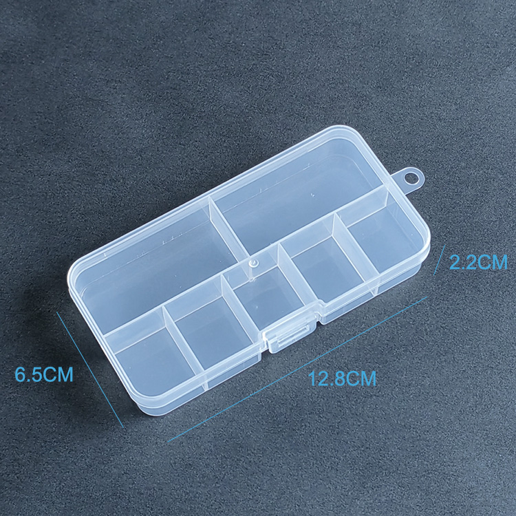 7 Grids Plastic Organizer Box 12.8x6.5x2.2cm