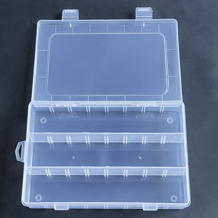 3 Grid Plastic Organizer Box 19.5x13x3.6cm