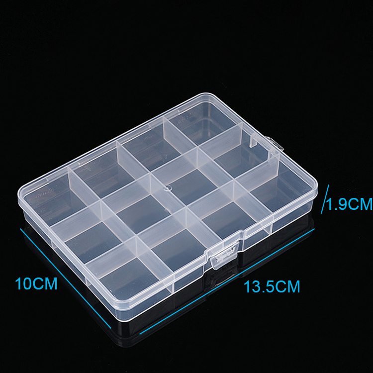 12 Grids Plastic Organizer Box 13.5x10x1.9cm