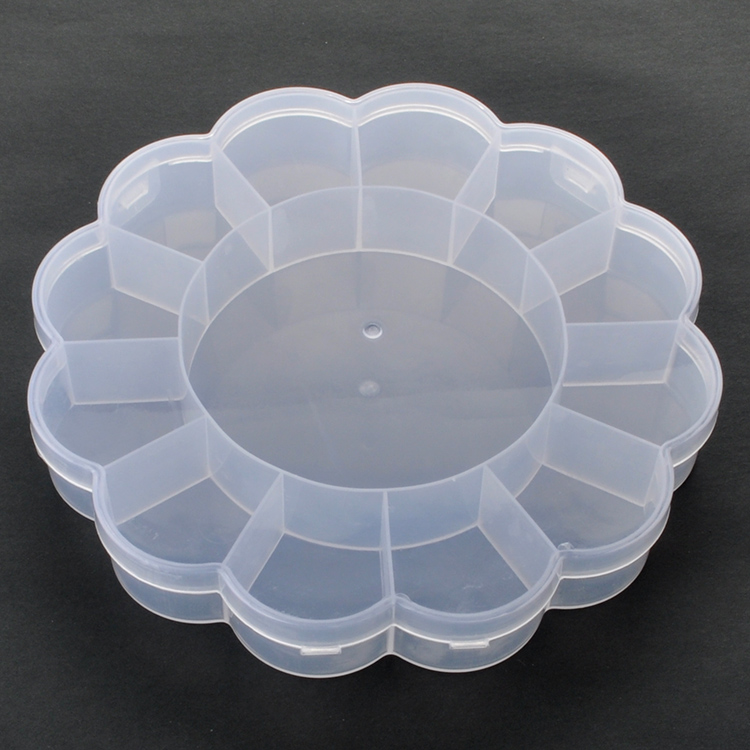 13 Grids Plastic Organizer Box dia. 15.6 x 2.5cm