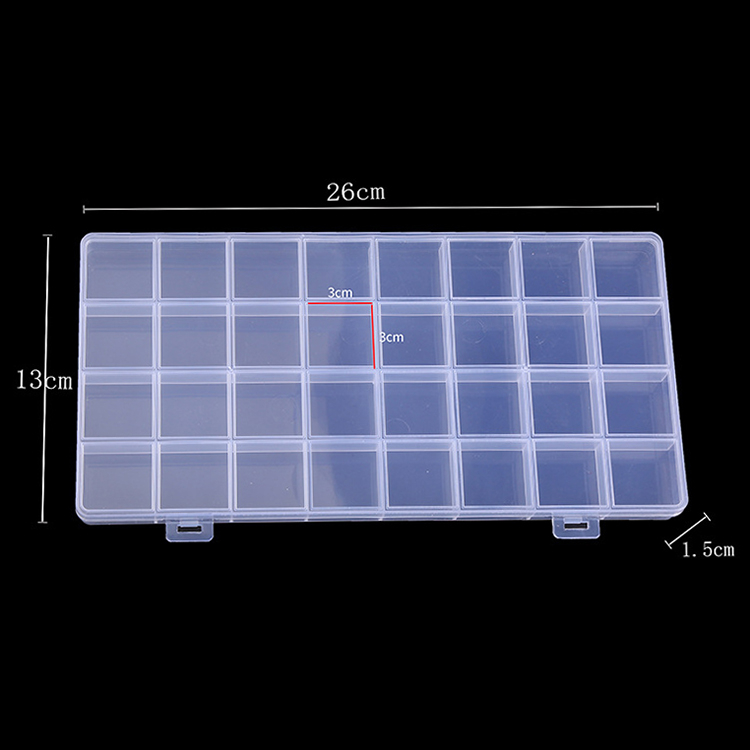 32 Grid Plastic Organizer Box 22x13x1.5cm