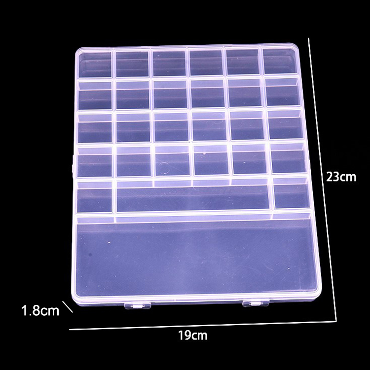 28 Grid Plastic Organizer Box 19x23x1.8cm