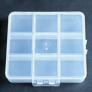 9 Grids Plastic Organizer Box 10.2x9.7x1.8cm