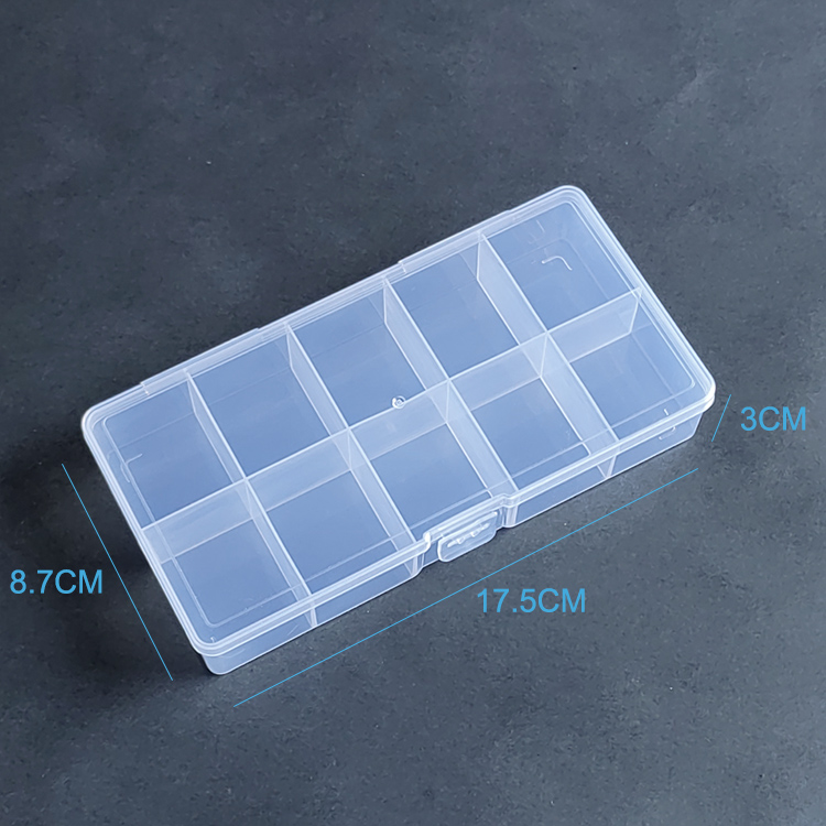 10 Grids Plastic Organizer Box 17.5x8.7x3cm