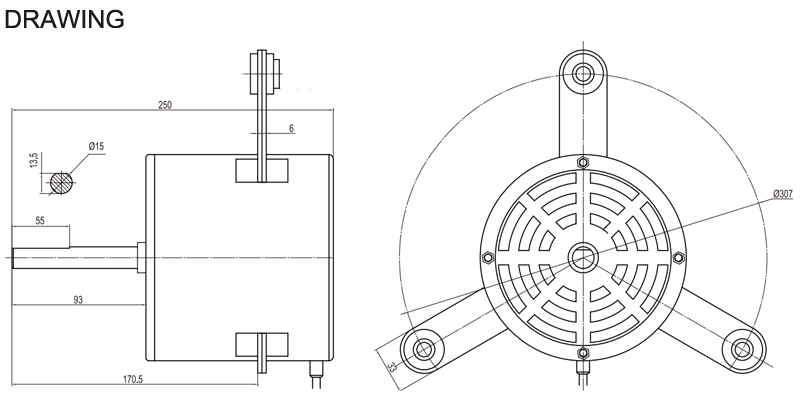 Центробежный двигатель ЧЕРТЕЖ