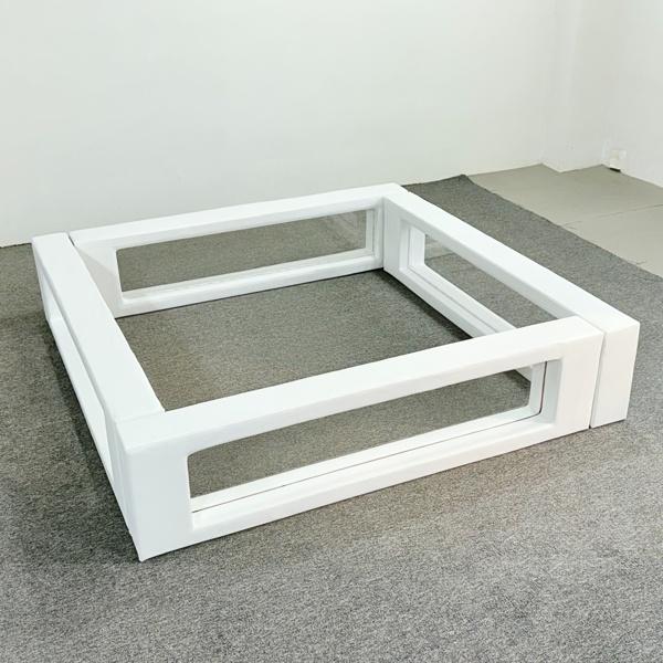White Soft Play Baby Fence Top View Vista superior da cerca branca macia para bebês