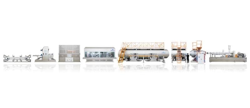 HDPE MDPE LDPE water supply gas pipe Extrusion Line8 HDPE MDPE LDPE bekalan air paip gas Talian Penyemperitan8