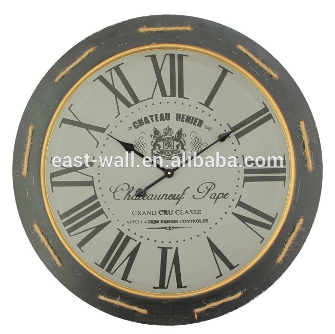 painted black color with roman numerals infinity wall clocks