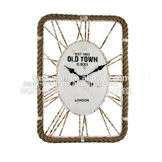 New Design Customized Logo Home Decoration Machines Metal Frame Unique Wall Clock