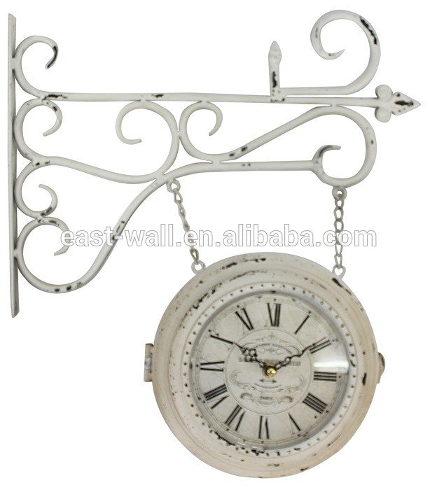 dial and color can be customized double sided wall clocks