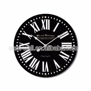Hot Selling Black Classic 60cm Wooden Wall Clock,Wooden Clock,Frame Wall Wood Clock