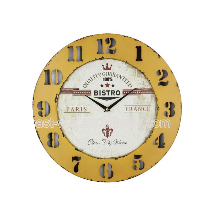 High-End Handmade Oem Service Iron Sublimation Wall Designer Clock Pictures