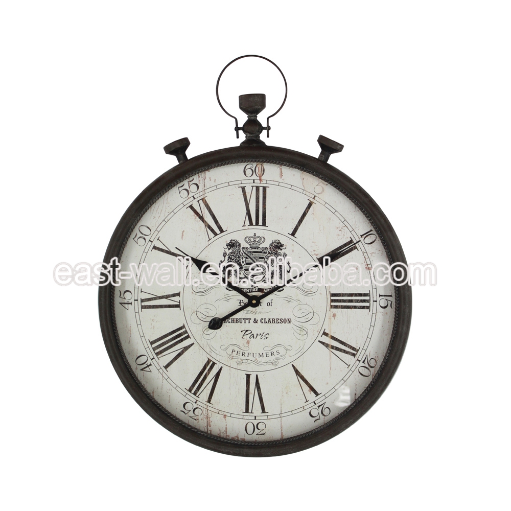 Good Quality Custom Logo Artwork Craft Antique Decorative Iron Wall Clock